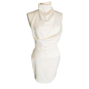 Misha Collection, IVORY mini dress. XS, TAGS ATTACHED.